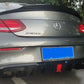 MERCEDES C CLASS W205 C63 LOOK REAR DIFFUSER VALANCE WITH TAILPIPE BLACK