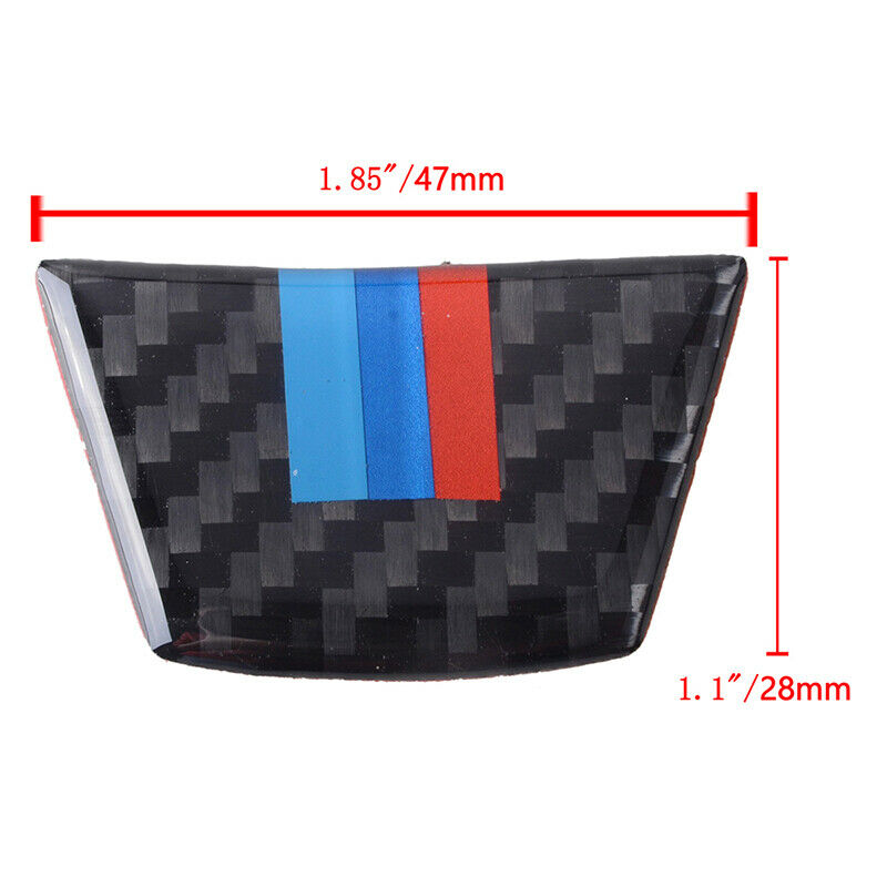 Carbon Fiber Steering Wheel Decor Cover Trim For BMW 3Series E90 E92 2005-12 UK