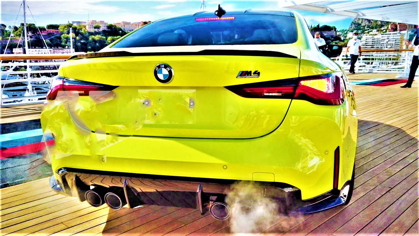 BMW M Sport 4 Series M4 G22 G82 Carbon Fibre M4 Style Boot Lip Spoiler 2020 plus