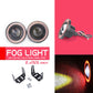 Pair Angel Eyes Halo Car Fog Lights Lamp Projector DRL COB LED Bulbs 2.5/3/3.5"