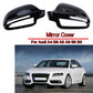 Pair Gloss Black Front Wing Mirror Cover Black Housing Cap For AUDI A4 S4 01-08