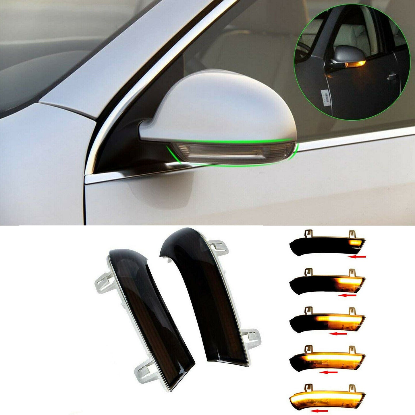 For VW Golf 5 Jt MK5 Passat B6 Dynamic Sequential LED Turn Signal Light HOT SALE