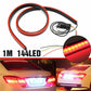 Universal 1M Red LED Car High Mount Third Brake Stop Rear Tail Light Bar Strip