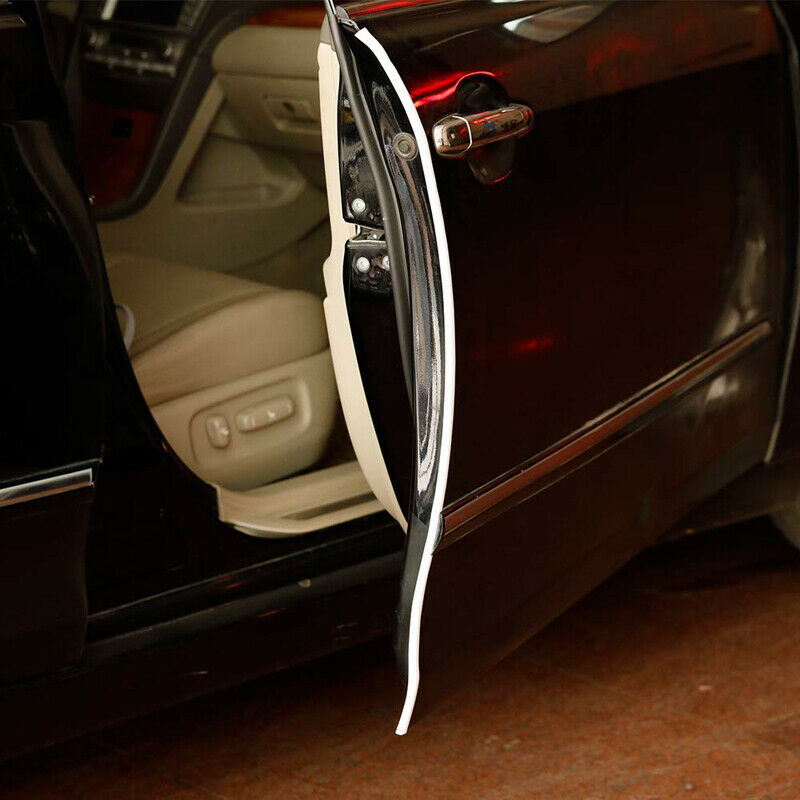 1*4.5M Car White Door Boot Edge Protectors Strip Trim P Shape Guard Seal Rubber