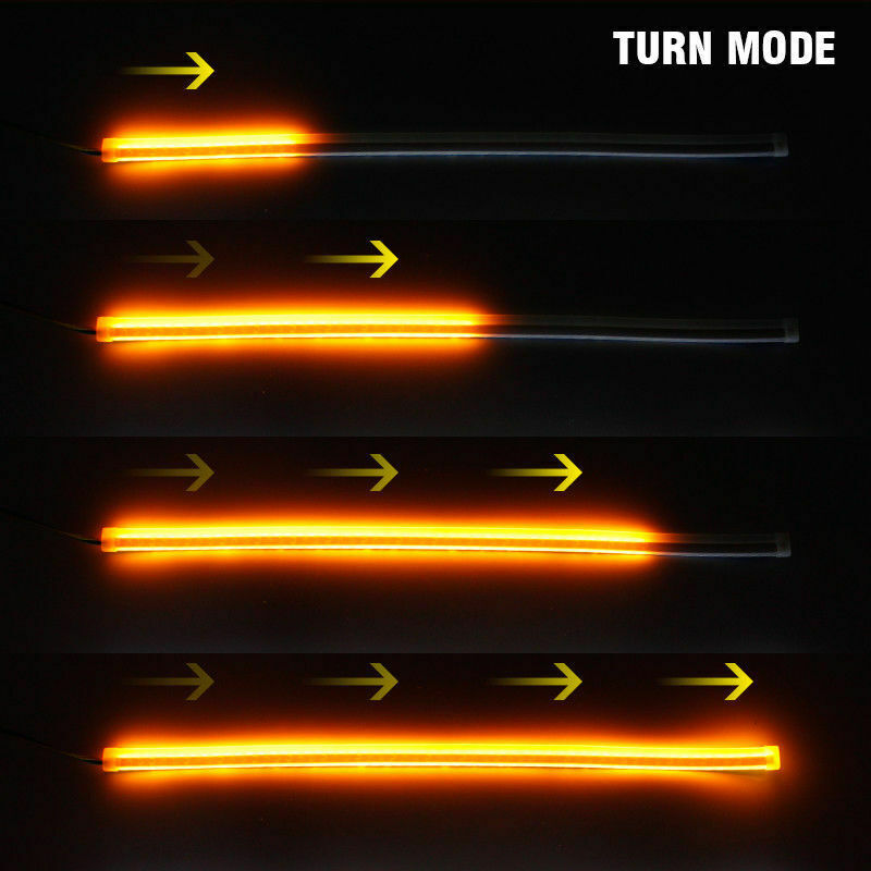 2x 30CM Sequential LED Strip Turn Signal Indicator Light DRL Daytime Running