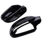 Pair Gloss Black Front Wing Mirror Cover Black Housing Cap For AUDI A4 S4 01-08