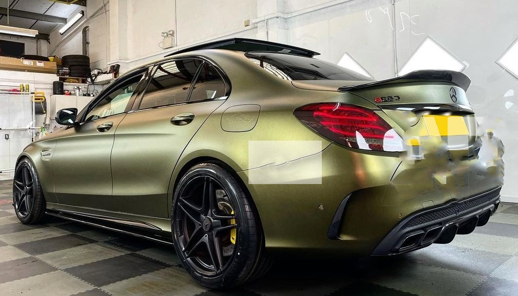 Mercedes C Class C63 AMG Style W205 Gloss Black PSM High Kick Spoiler Kit