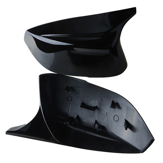 2x Car Gloss Black Door Side Mirror Cover Cap Fit For Infiniti Q50 Q60 QX30 Q70