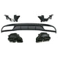 MERCEDES C CLASS W205 C63 LOOK REAR DIFFUSER VALANCE WITH TAILPIPE BLACK