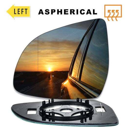 Left passenger side Wide Angle wing mirror glass for BMW X5 2013-2018 heated