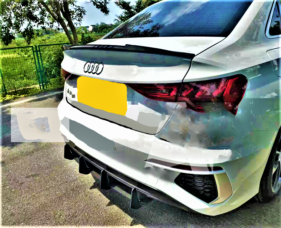 Audi A3 S Line S3 8Y Saloon Rear Blade Style Diffuser 2020+ Spoiler Body Kit RS3