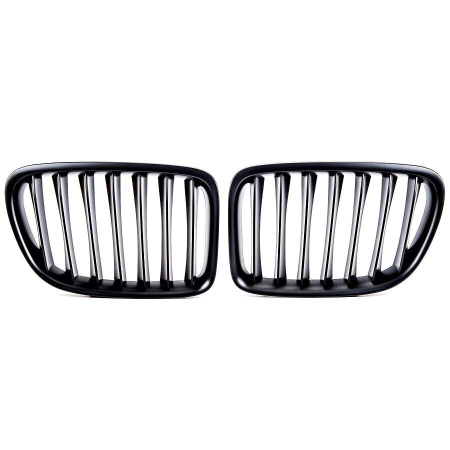 BMW X1 E84 MATTE BLACK M PERFORMANCE STYLE FRONT KIDNEY GRILLES GRILLS UK PAIR