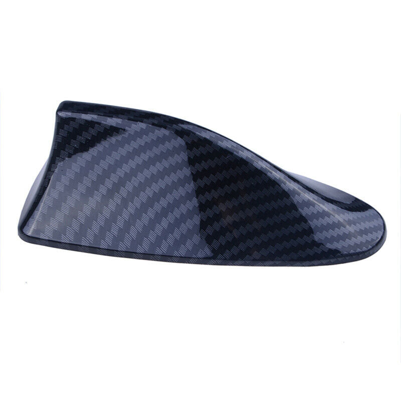 CAR CARBON FIBER BLACK SHARK FIN ANTENNA ROOF DUMMY AERIAL DECORATION STYLING B