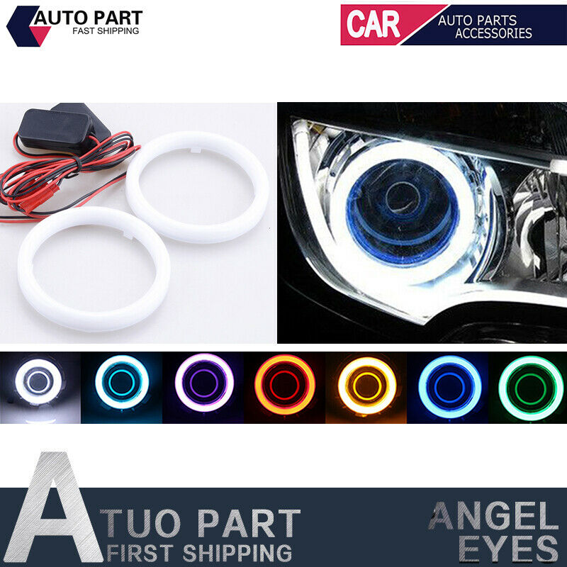 60-120MM COB Angel Eyes Halo 12V Car LED Light Ring DRL Headlight Lamp For BMW