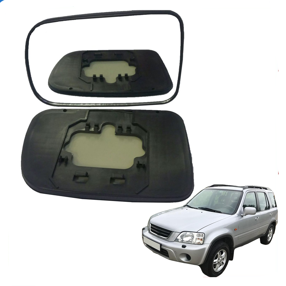 Left Passenger side Wing mirror glass for Honda CR-V 1996-2001 (Square Clip)