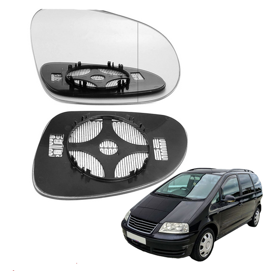 Right Driver side Wide Angle Wing mirror glass for VW Sharan 2004-10 Heated