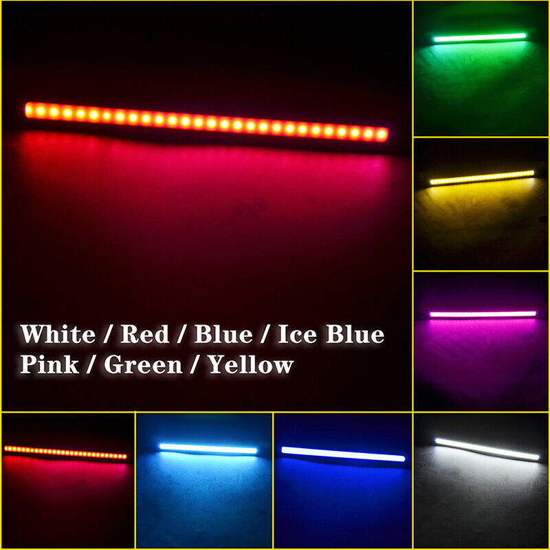 6X LED Strip Car DRL Running Daytime Light COB Driving Fog Lights Waterproof