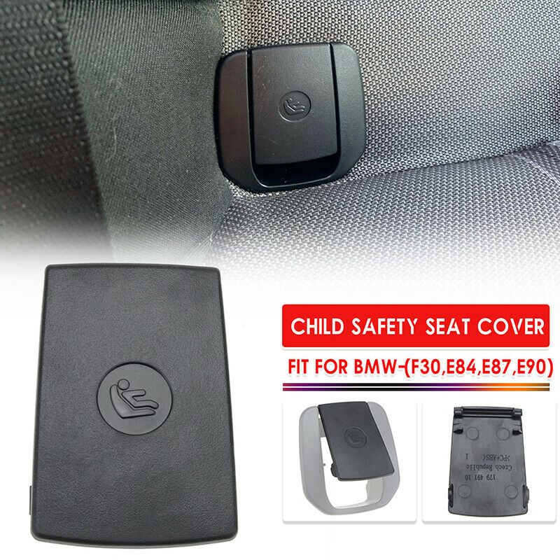 Black Rear Child Seat Anchor Cover For BMW 1/3 Series X1 E84/E87/E90/F30/F35