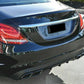 MERCEDES C CLASS W205 C63 LOOK REAR DIFFUSER VALANCE WITH TAILPIPE BLACK