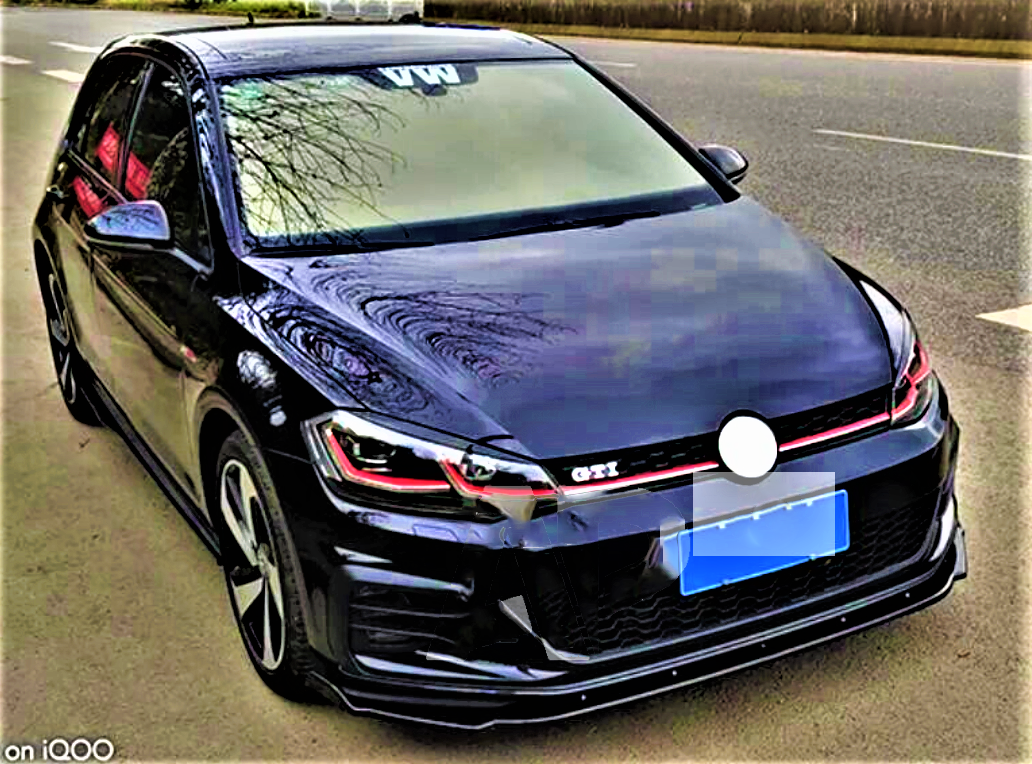 VW Golf MK7.5 R GTD GTI Carbon Fibre Front Splitter Spoiler Lip Body Kit 2016-20