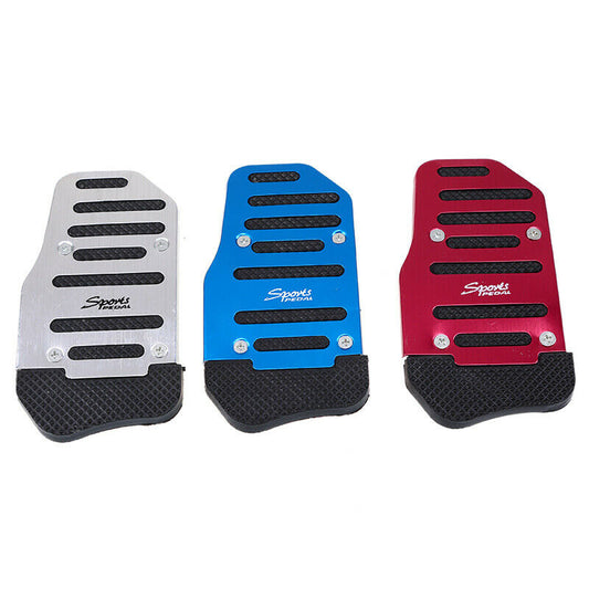 Silver Non-Slip Automatic Gas Brake Foot Pedal Pad Cover Car Accessories UK AE