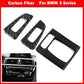 Carbon Fiber Interior Center Air Vent Outlet Cover Trim For BMW F30 F31 F32