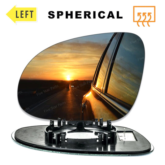 Left Passenger side Wing mirror glass for VW Golf 5 2003-08 Heated