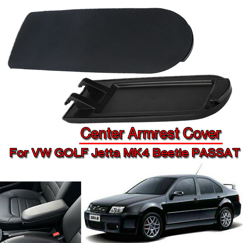 Black Cloth Center Armrest Cover Lid For VW Jetta Golf MK4 Beetle Bora POLO UK