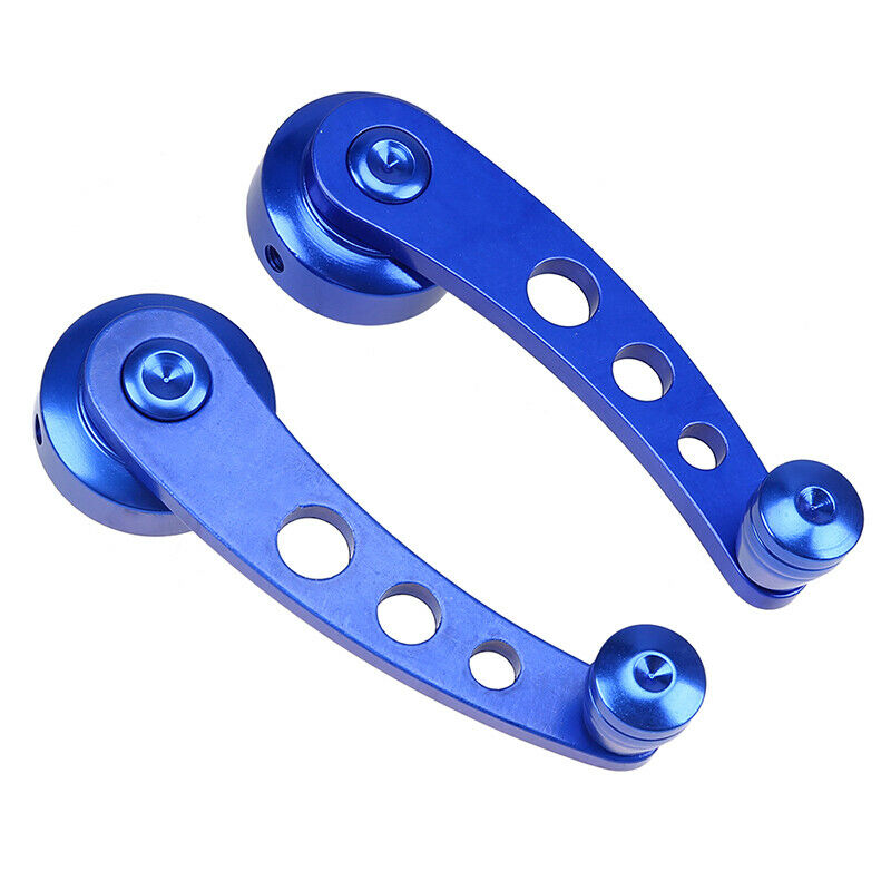 Blue Aluminum Car Window/Door/Winder Crank Handles Alloy Universal Fit Racing UK