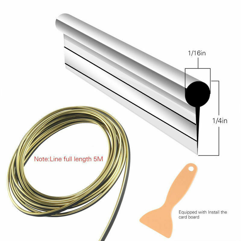 5M Gold Car Auto Interior Exterior Decoration Moulding Trim Strip Line + Tool ah