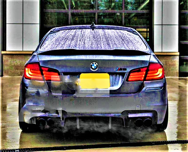 BMW M Sport 5 Series M5 F10 Gloss Black High Kick PSM Ducktail Spoiler