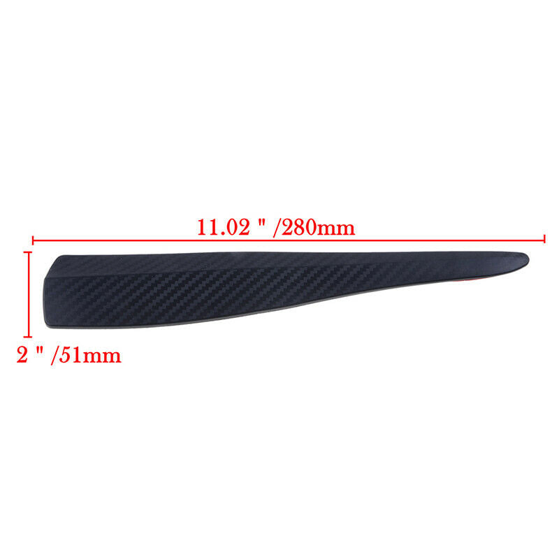 Pair Car Carbon Fiber Anti-rub Strip Bumper Body Corner Protector Guard Trim UK