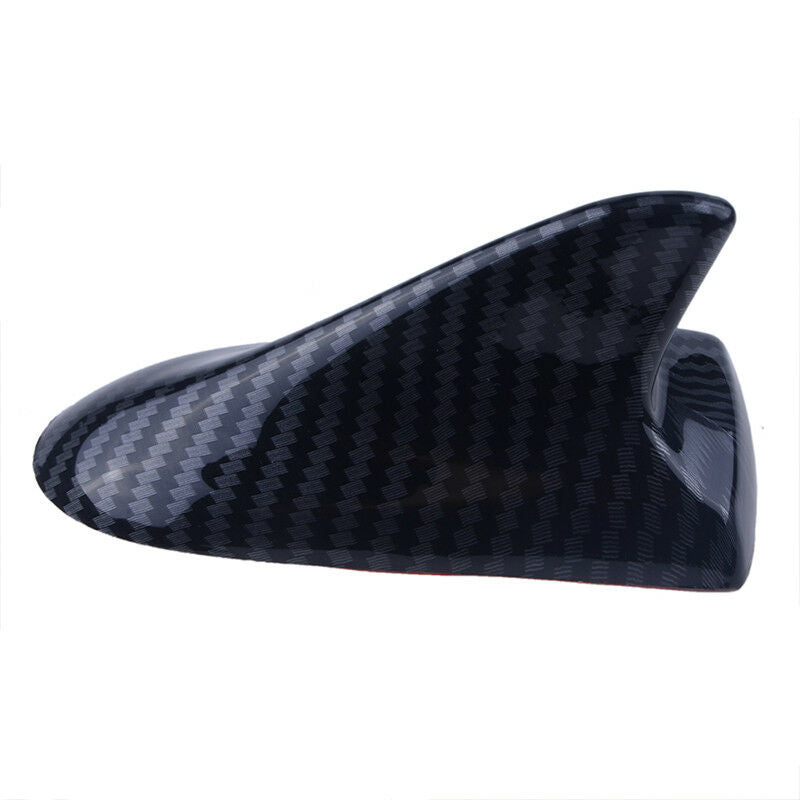 CAR CARBON FIBER BLACK SHARK FIN ANTENNA ROOF DUMMY AERIAL DECORATION STYLING C