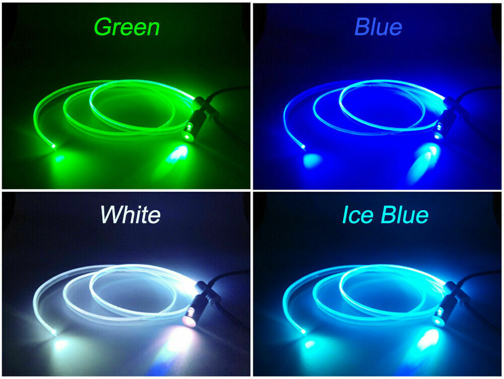 6PCS 8M RGB LED Car Interior Atmosphere Light EL Neon Strip Lamp APP Control UK