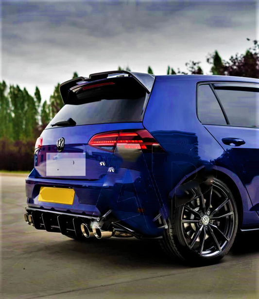 VW Golf R MK7.5 Rear Blade Style Diffuser 2016-20 Spoiler Body Kit