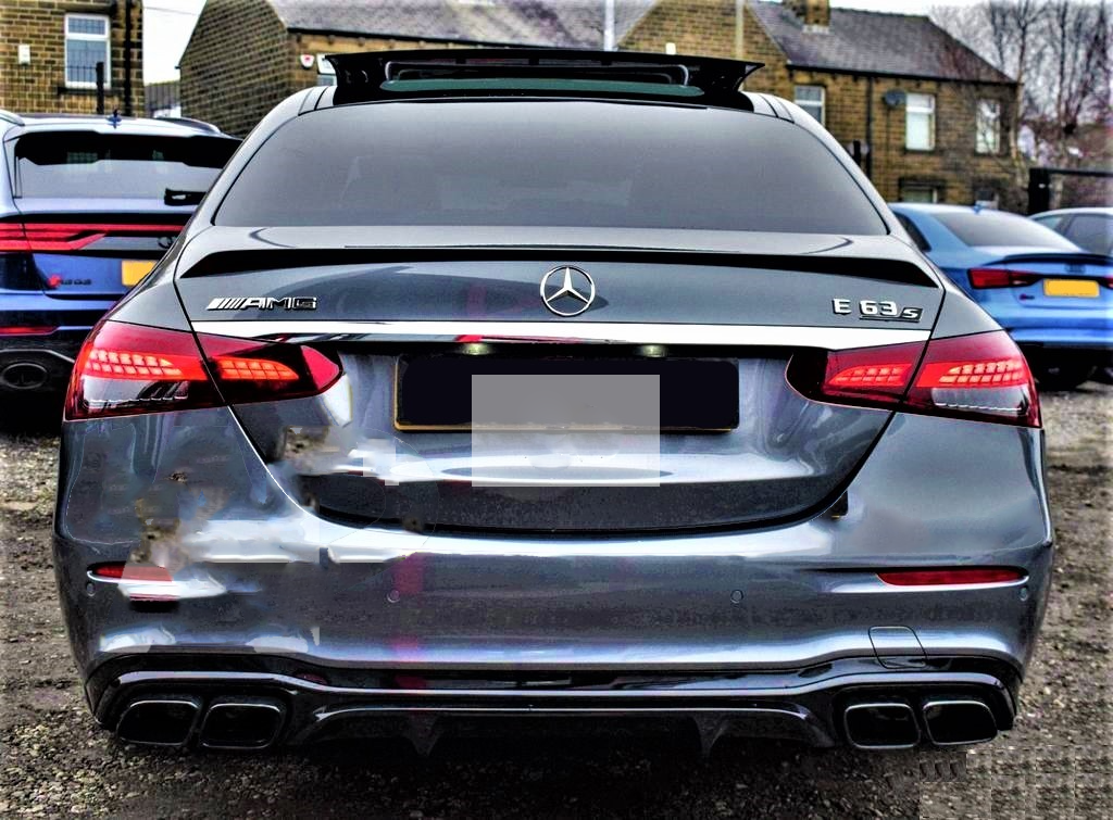 Mercedes E Class E63S AMG Style W213 Gloss Black Boot Lip Spoiler 2020 plus