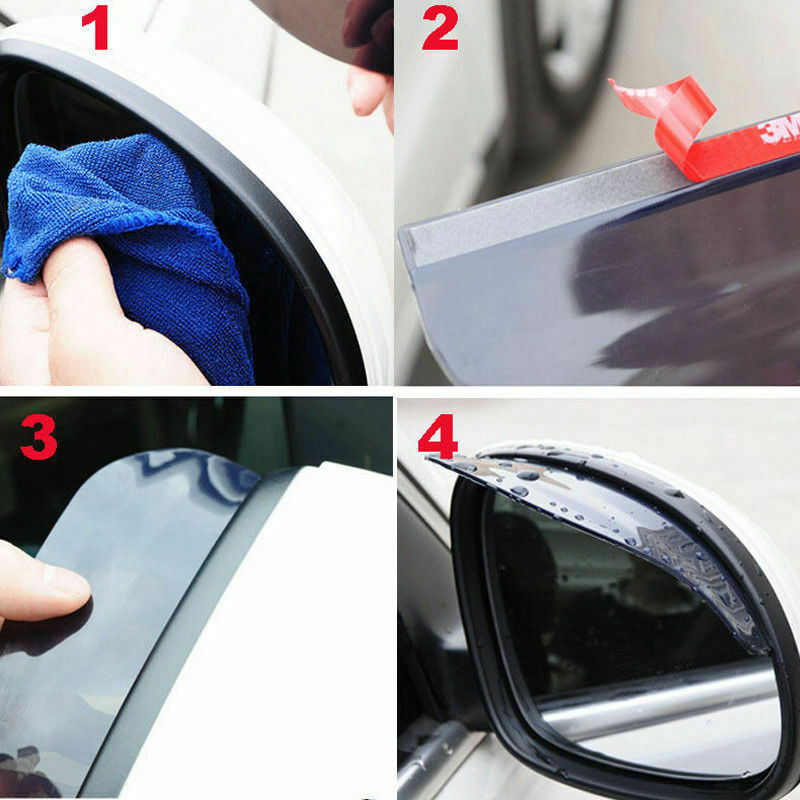 1Pair Car Rear View Side Mirror Rain Board Eyebrow Guard Sun Visor Accessories