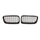 BMW 7 SERIES E38 GLOSS BLACK TWIN SLAT FRONT KIDNEY GRILLES GRILLE GRILL UK