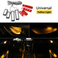4x Yellow Car Door Bowl Handle LED Ambient Atmosphere Light Interior Accessories