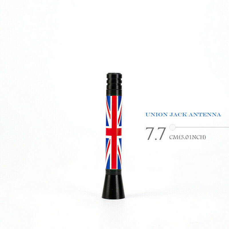 3" Short Union Jack Antenna Sports Short Aerial For BMW Mini Cooper All Models