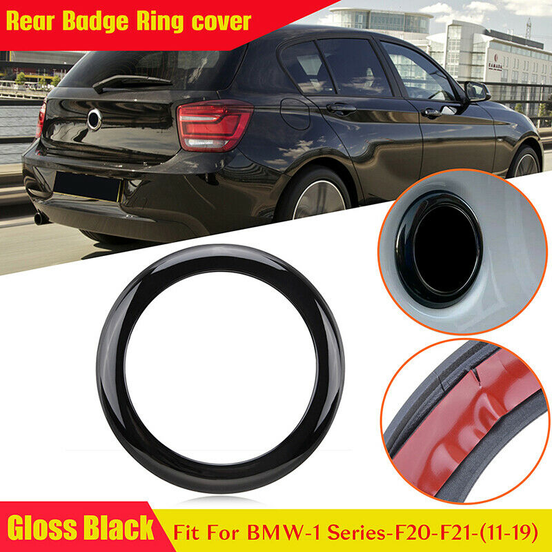 Rear Boot Badge Ring Cover for BMW 1 SERIES F20 F21 2011-2019 models Gloss Black