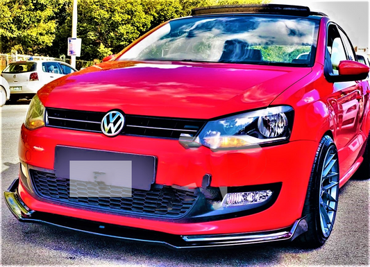 VW Volkswagen Polo MK5 6R 6C GTI R Front Splitter Spoiler Lip Body Kit 2009-2017