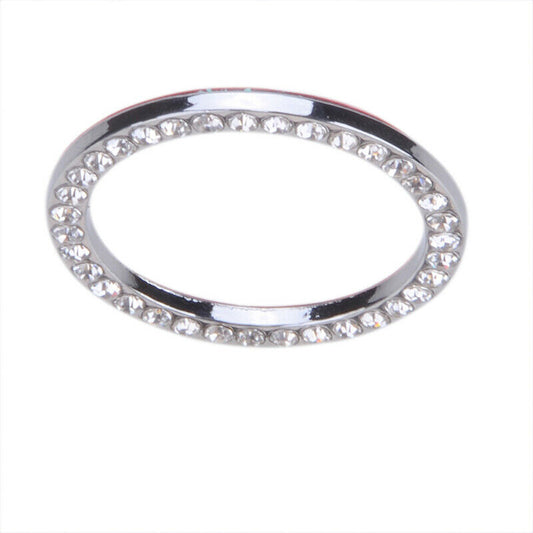 1xCar SUV Decorative Silver Accessories Button Start Switch Diamond Ring UK