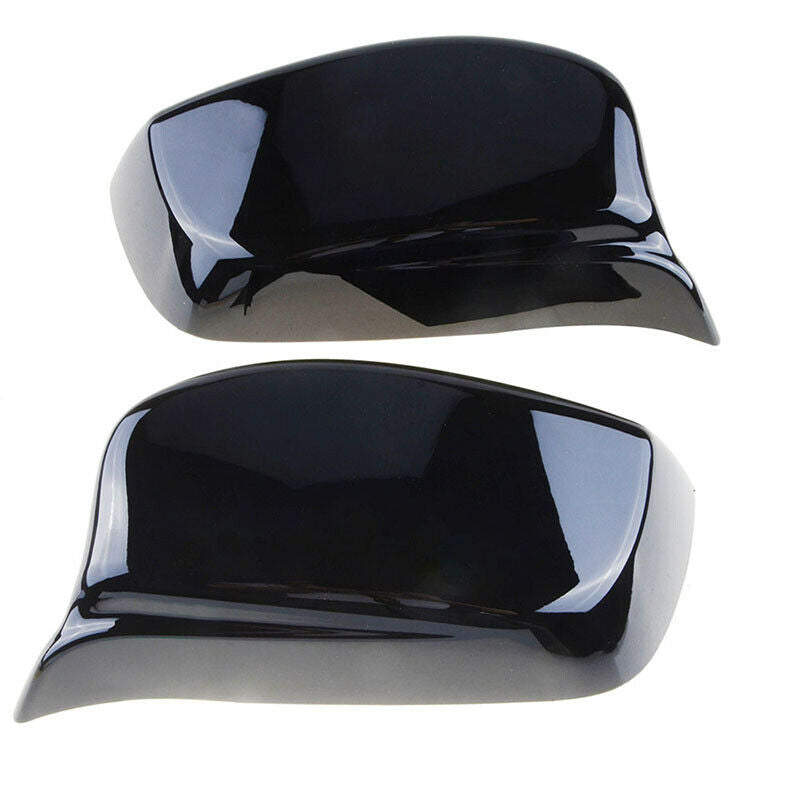 M Style Gloss Black Side Rearview Mirror Cover Caps SUV For BMW E60 E61 2003-08