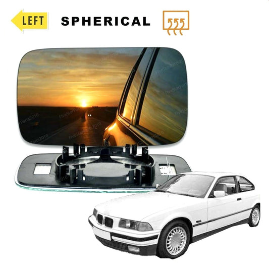 Left passenger side wing mirror glass for BMW 3 series E30 E36 1982-2000 heated