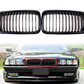 BMW 7 series E38 gloss black front kidney grilles grills facelift design pair