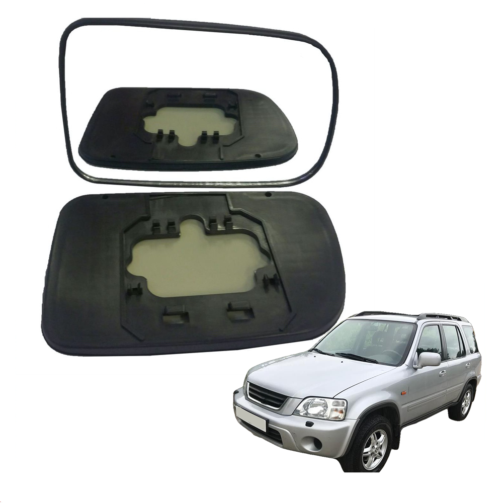 Right Driver side Wing mirror glass for Honda CR-V 1996-2001 (Square Clip)