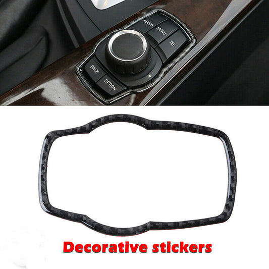 1x Real Carbon Fiber Center Interior Media Trim Decor For BMW 3 4 Series F30 F34