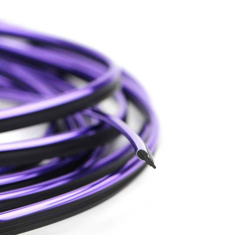 5M Purple Edge Line Car Interior Exterior Decoration Styling Molding Trim Strip