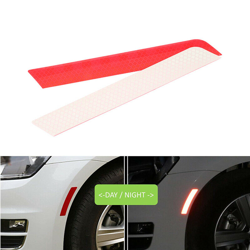 Red Reflector Decal Warning Stickers Car Rim Reflective Strip Tail Safety UK